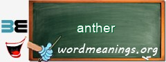 WordMeaning blackboard for anther